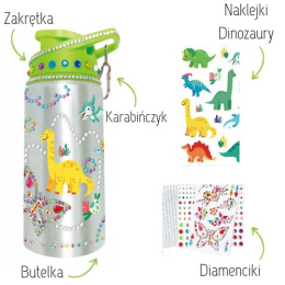 Butelka DIY Dinozaury