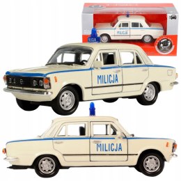 Samochód Metalowy Fiat 125p Milicja Welly 1:34