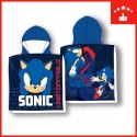 Ponczo dziecięce - ręcznik z kapturem SONIC